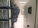 redundant uninterruptible power supplies UPS and sever racks